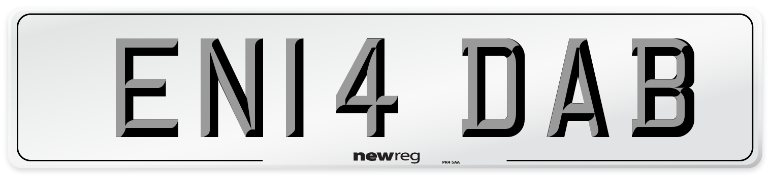 EN14 DAB Number Plate from New Reg